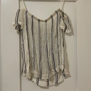 Bella Dahl Striped Off the Shoulder Top